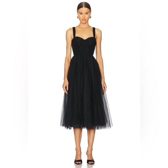 Zimmermann Dresses & Skirts - Zimmermann Tulle Midi Dress in Black 1 / 6